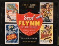 4p155 ERROL FLYNN: THE MOVIE POSTERS first edition paperback book '95 180 color reproductions!