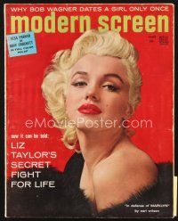 4p120 MODERN SCREEN magazine June 1955 incredible portrait of sexy Marilyn Monroe by Berg-Topix!
