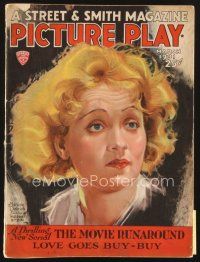 4p086 PICTURE PLAY magazine March 1931 great artwork of Marlene Dietrich by Modest Stein!