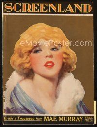 4p065 SCREENLAND magazine July 1926 artwork portrait of sexy Mae Murray by Jay Weaver!
