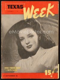 4p142 TEXAS WEEK magazine September 14, 1946 Texas native Linda Darnell stars in Forever Amber!