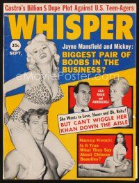 4p144 WHISPER magazine Sep 1962 Jayne Mansfield & Mickey are biggest pair of boobs in the business!