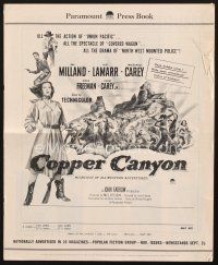 4p309 COPPER CANYON pressbook '50 Ray Milland, Macdonald Carey & sexy cowgirl Hedy Lamarr!