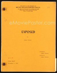 4p187 EXPOSED final draft script November 2, 1981, screenplay by James Toback!