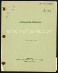 4p190 FRANCIS IN THE HAUNTED HOUSE first revised draft script December 27, 1955, Margolis & Raynor!