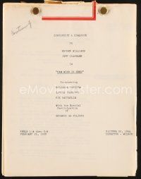 4p203 RAW WIND IN EDEN continuity & dialogue script February 25, 1958, screenpley by Wilson!