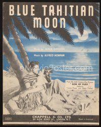 4p234 SON OF FURY English sheet music '42 Tyrone Power & sexy Gene Tierney, Blue Tahitian Moon!