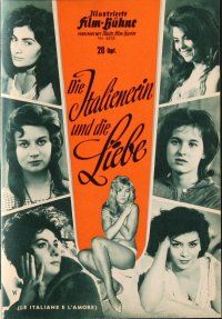 4p258 LATIN LOVERS German program '62 Italian compilation of romance shorts, sexy images!