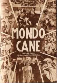 4p265 MONDO CANE German program '62 classic early Italian documentary of human oddities, different!