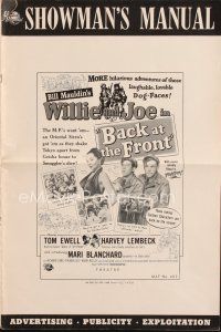 4p291 BACK AT THE FRONT pressbook '52 the hilarious G.I.s Tom Ewell & Harvey Lembeck are back!