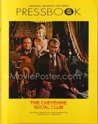 4p304 CHEYENNE SOCIAL CLUB pressbook '70 Jimmy Stewart & Henry Fonda & ladies of the night!