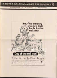 4p311 DAY OF THE EVIL GUN pressbook '68 Glenn Ford & Arthur Kennedy were each other's worst enemy!