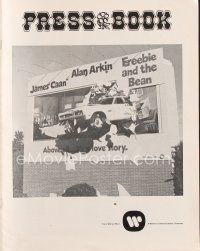 4p324 FREEBIE & THE BEAN pressbook '74 James Caan, Alan Arkin, image of car through billboard!