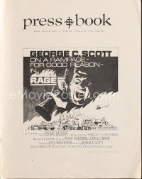 4p377 RAGE pressbook '72 George C. Scott is on a rampage for good reason!