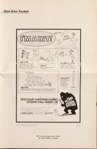 4p386 RETURN OF THE PINK PANTHER pressbook '75 Peter Sellers as Inspector Jacques Clouseau!