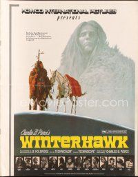 4p423 WINTERHAWK pressbook '75 Leif Erickson, Charles B. Pierce, art by Ralph McQuarrie!