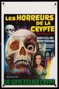 4r619 TALES FROM THE CRYPT Belgian '72 sexy Joan Collins, from E.C. comics, skull image!