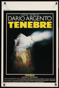 4r624 TENEBRE Belgian '82 Dario Argento giallo, creepy image of dead girl!