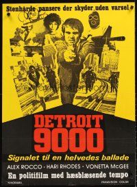 4r409 DETROIT 9000 Danish '75 Alex Rocco in the murder capital of the world, cool montage art!