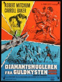 4r455 MISTER MOSES Danish '65 Robert Mitchum & Carroll Baker are stealing Africa, Wenzel art!