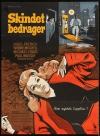 4r473 SAPPHIRE Danish '59 English murder mystery directed by Basil Dearden, Stilling crime art!