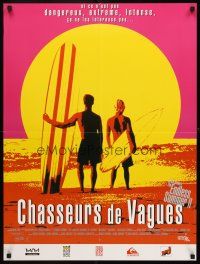 4r675 ENDLESS SUMMER 2 French 23x32 '94 great image of surfers with boards on the beach at sunset!