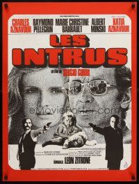 4r688 INTRUDERS French 23x32 '72 Sergio Gobbi, Charles Aznavour, Marie-Christine Barrault!