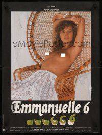 4r753 EMMANUELLE 6 French 15x21 '88 Roger Corman, sexy topless Natalie Uher!