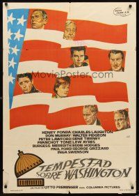 4r228 ADVISE & CONSENT Spanish '62 Otto Preminger, Henry Fonda, different Jano artwork!