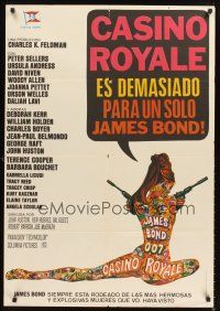 4r235 CASINO ROYALE Spanish R77 all-star James Bond spy spoof, sexy psychedelic art!
