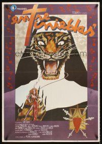4r238 DARK HABITS Spanish '83 Pedro Almodovar's Entre Tinieblas, wild tiger nun art by Zulueta!