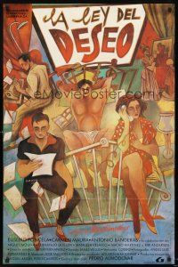 4r267 LAW OF DESIRE Spanish '87 Almodovar's La ley del deseo, art by Carlos Sanchez Perez!