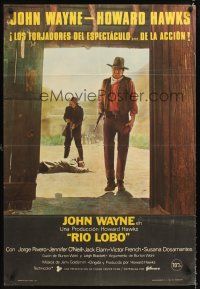 4r278 RIO LOBO Spanish '71 Howard Hawks, Give 'em Hell, John Wayne, great cowboy image!