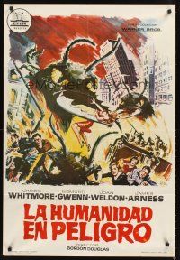 4r287 THEM Spanish '62 classic sci-fi, cool art of horror horde of giant bugs terrorizing people!