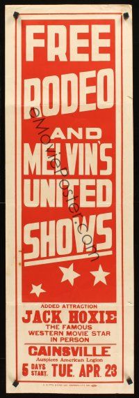 4s225 FREE RODEO & MELVIN'S UNITED SHOWS circus poster '40s western & rodeo show!