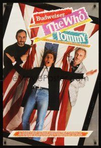 4s146 BUDWEISER PRESENTS THE WHO PERFORMING TOMMY concert poster '89 Townshend, Daltrey, Entwistle