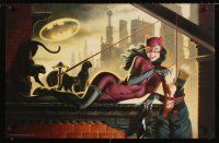 4s600 CATWOMAN commercial poster '97 art of sexy female supervillain hanging man!