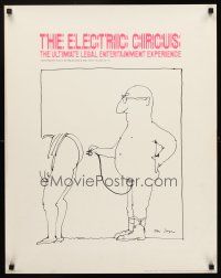 4s605 ELECTRIC CIRCUS commercial poster '69 interesting Ungerer art of outlet & plug!