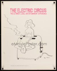 4s604 ELECTRIC CIRCUS commercial poster '69 Tomi Ungerer art of couple in toaster!