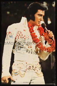 4s607 ELVIS PRESLEY-LAS VEGAS commercial poster '76 great image of The King on stage!