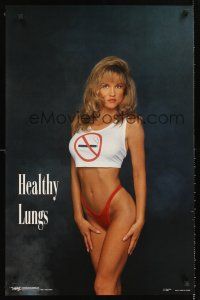 4s612 HEALTHY LUNGS commercial poster '92 sexy non smoking ad!