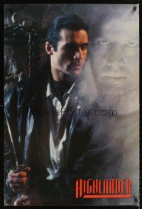 4s661 HIGHLANDER TV commercial poster '92 cool image of Adrian Paul & Christopher Lambert!