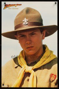 4s663 INDIANA JONES & THE LAST CRUSADE commercial poster '89 River Phoenix as young Indy!