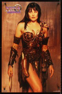 4s701 XENA: WARRIOR PRINCESS TV commercial poster '95 great image of sexy Lucy Lawless!
