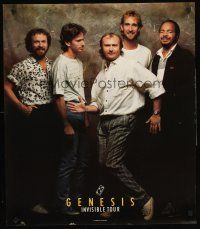 4s149 GENESIS: INVISIBLE TOUR concert poster '86 Tony Banks, Mike Rutherford, Phil Collins!