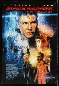 4s717 BLADE RUNNER 2-sided video mini poster R07 sci-fi classic, art of Harrison Ford by Drew!