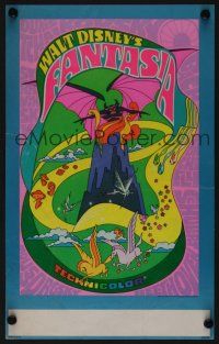 4s723 FANTASIA mini poster R70 cool psychedelic artwork, Disney musical cartoon classic!