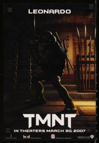 4s760 TMNT mini poster '07 Teenage Mutant Ninja Turtles, cool image of Leonardo!