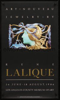 4s020 ART NOUVEAU JEWELRY BY RENE LALIQUE exhibition special 20x34 '86 cool image of jewelry!
