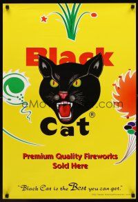4s292 BLACK CAT FIREWORKS special 21x31 '00s cool firecracker ad!